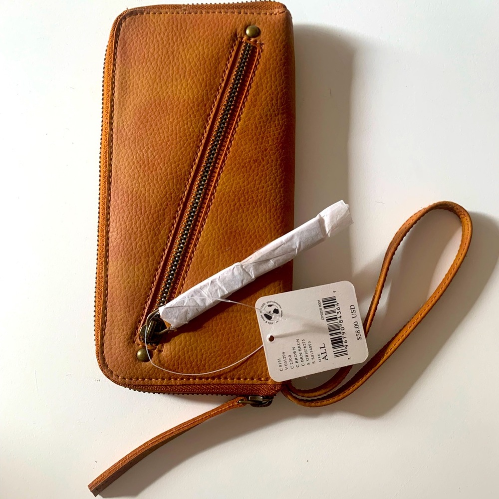 Free People Distressed Vegan Wallet